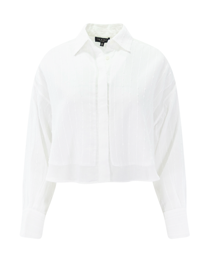 marin long combo shirt in white