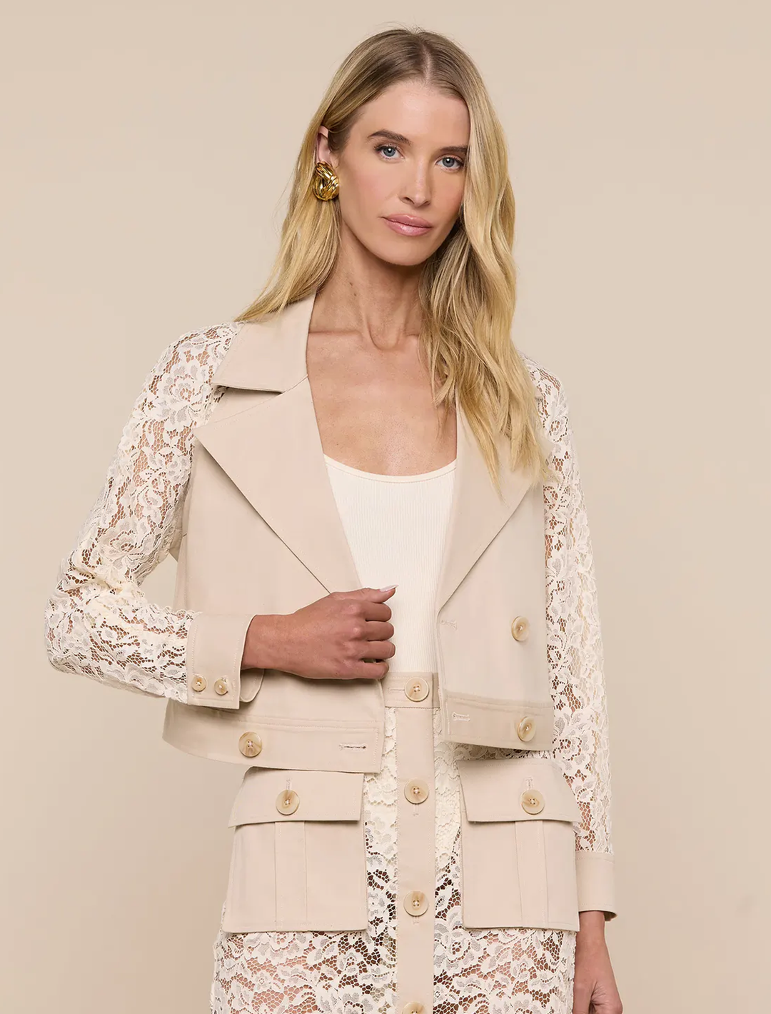 novelle lace trench