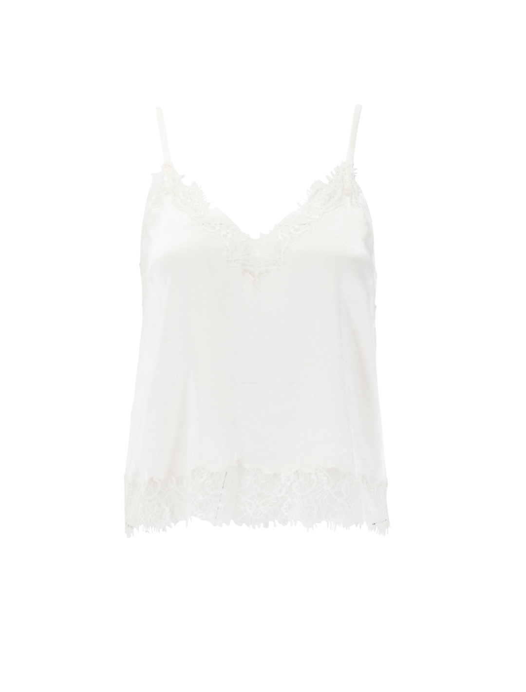 lace trimmed cami in cream