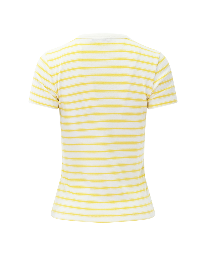 striped shrunken 90s tee in limone