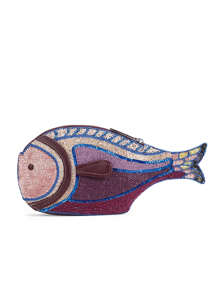 pesce ultraviolet beaded clutch