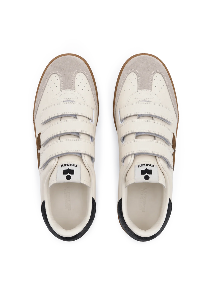 beth sneaker in chalk and cognac
