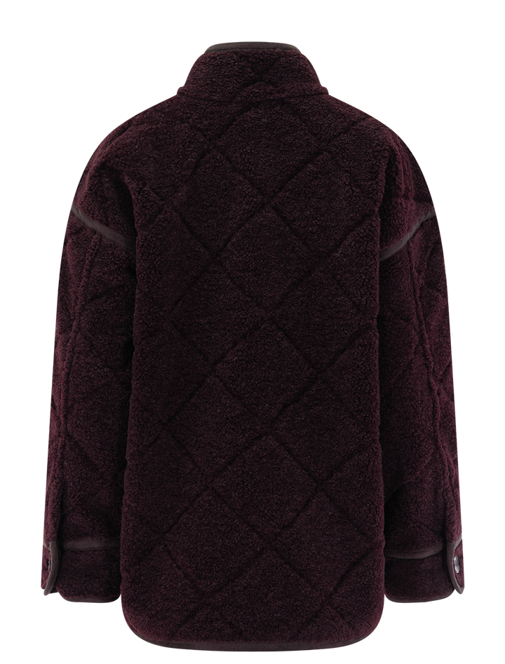 maplewood fleece casual jacket in fig