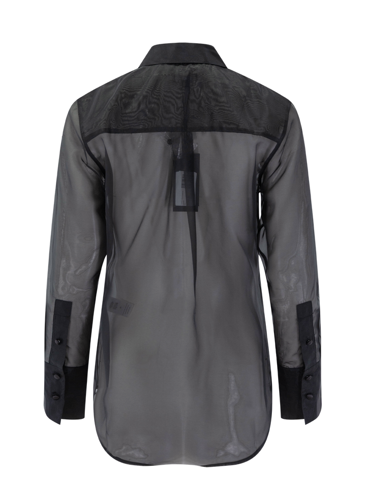 bretton black organza blouse