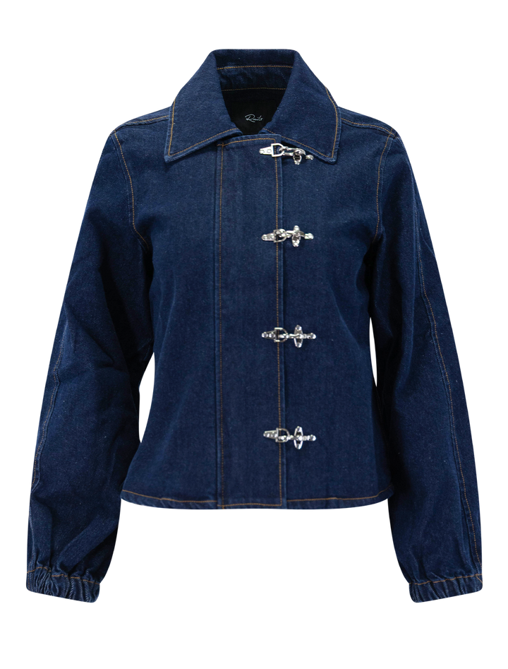 brooke denim jacket in rinse indigo