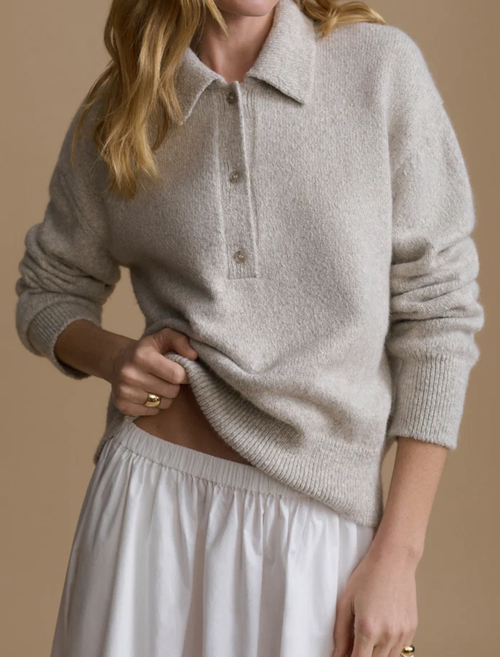 burke polo in pale gray