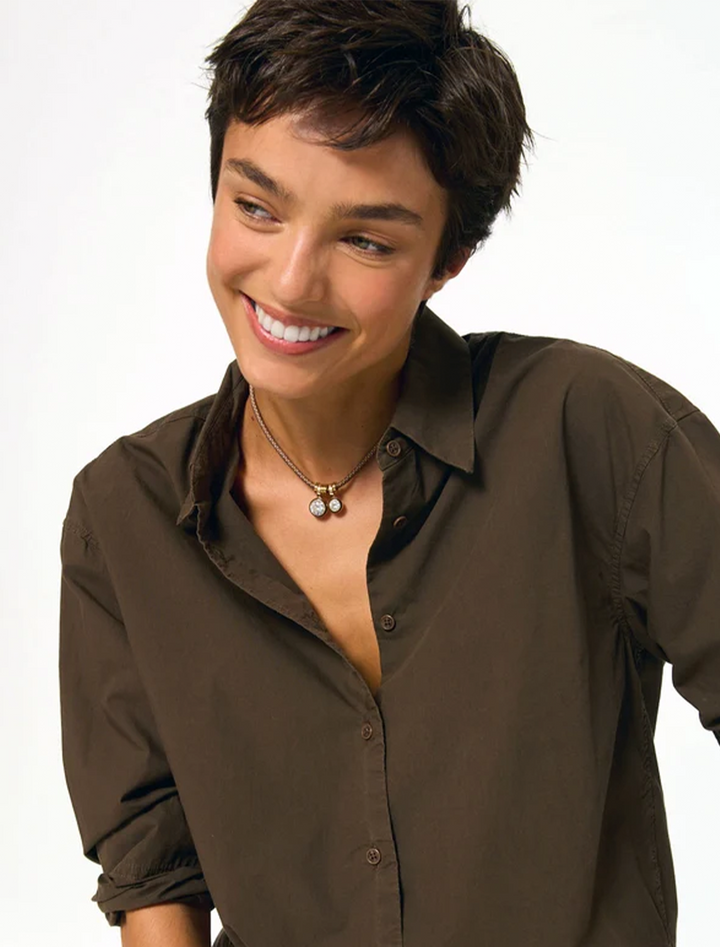 the cubic double drop cord necklace