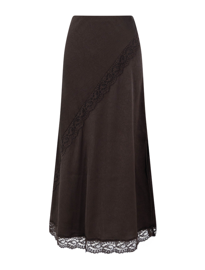 penelope lace maxi skirt in java
