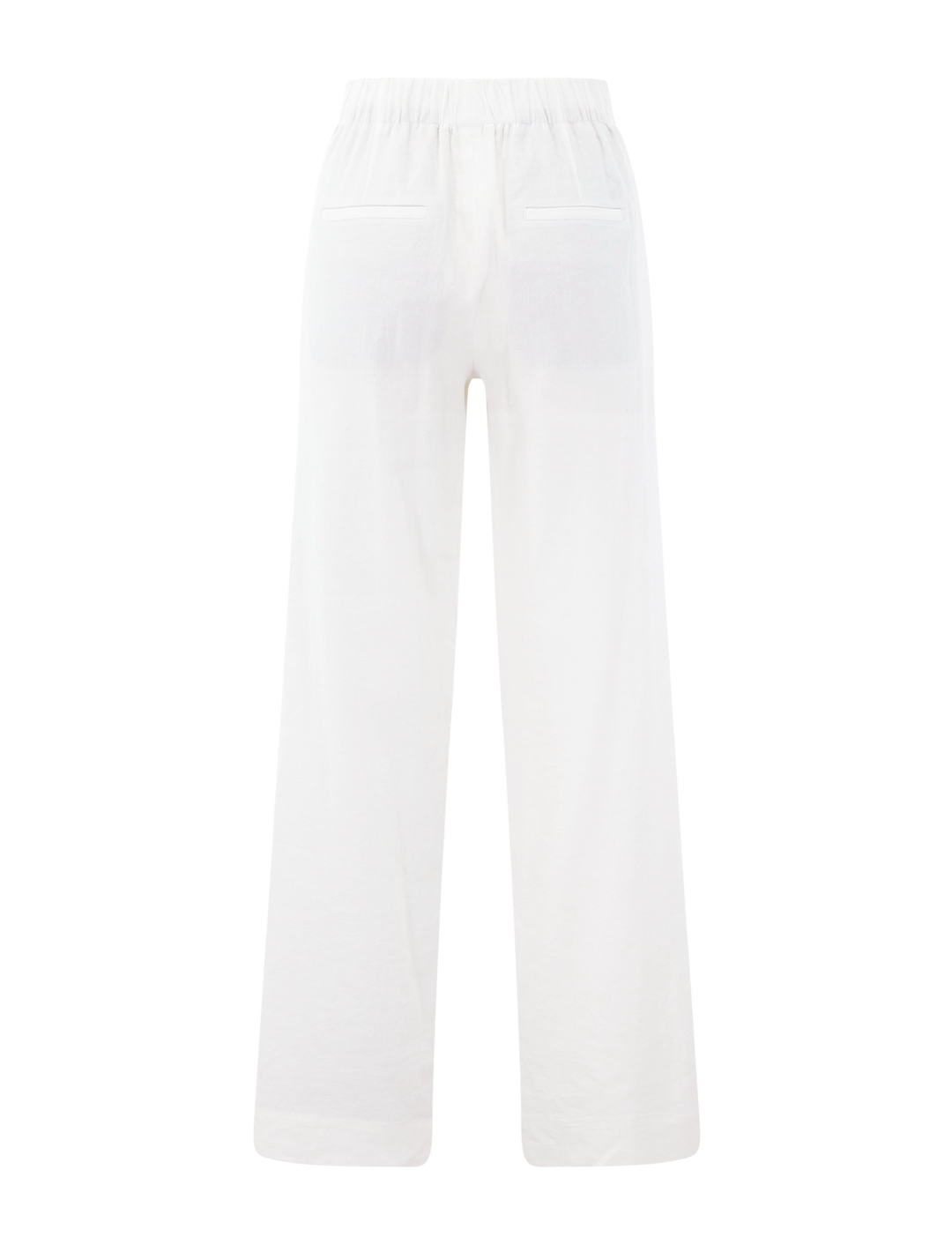 high rise pull on linen pant in offwhite