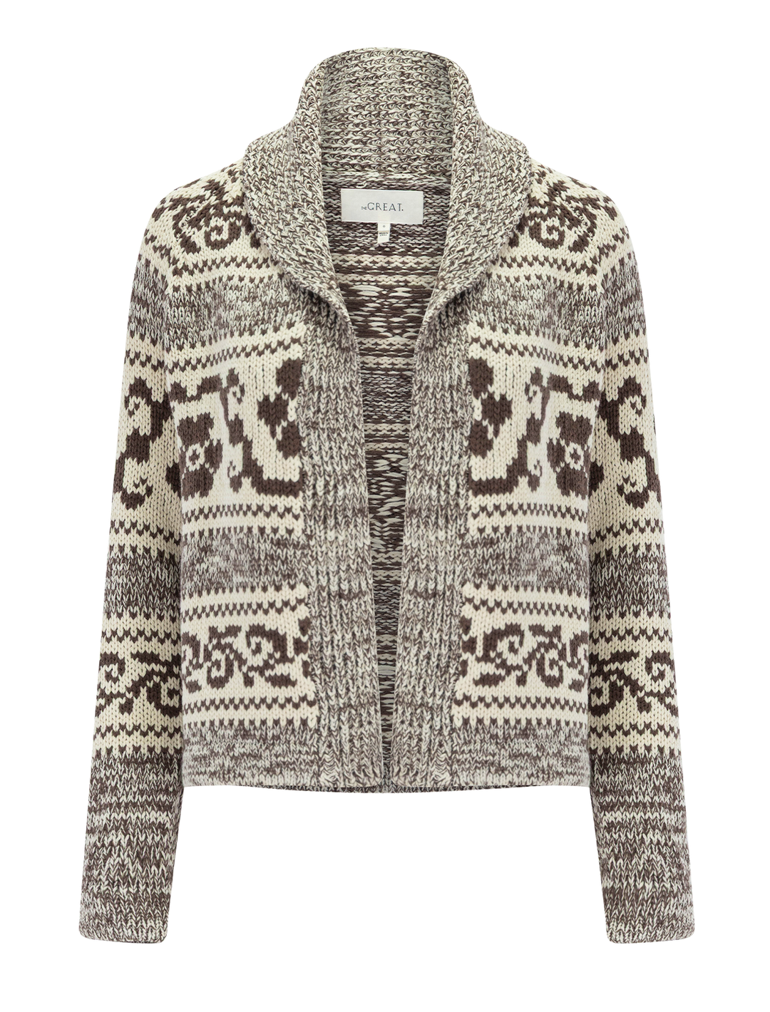 the nordic flower lodge cardigan in marled