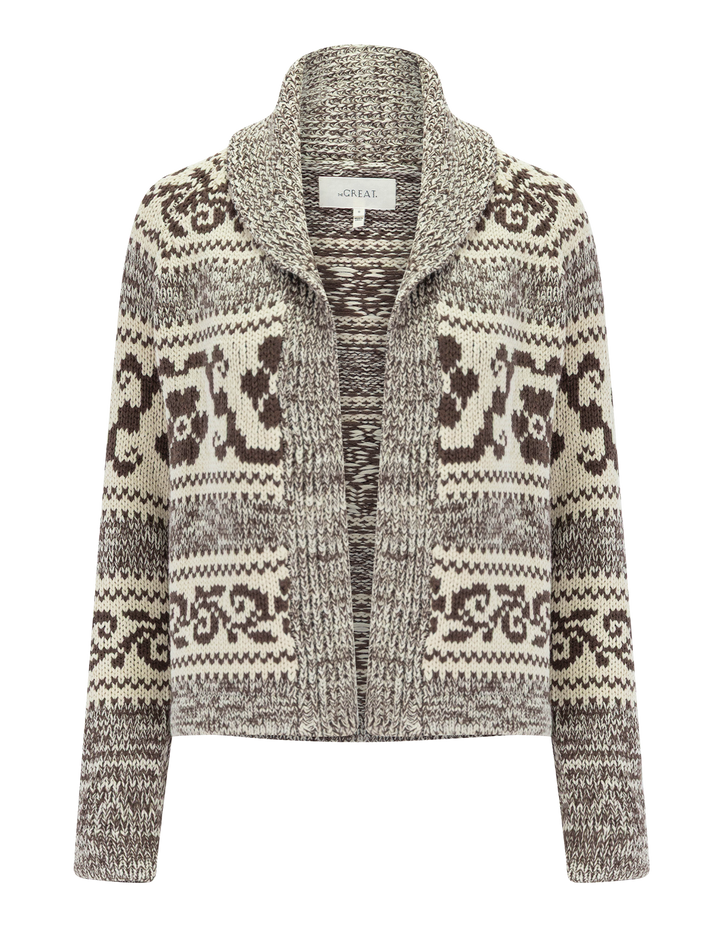the nordic flower lodge cardigan in marled