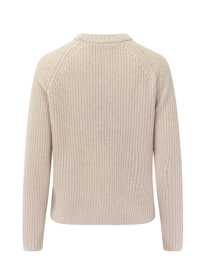 cashmere fisherman sweater in oatmeal