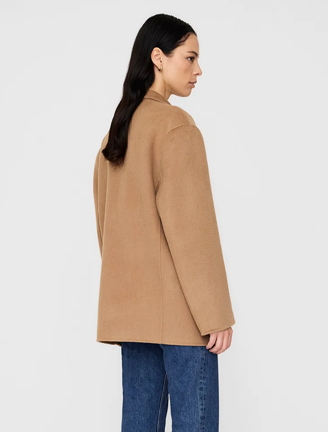 quinn cashmere blend blazer in camel
