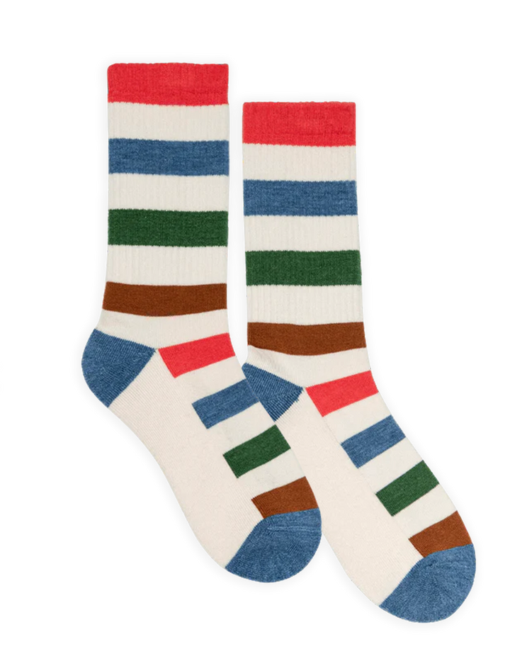 ridge runner sock in cross country stripe
