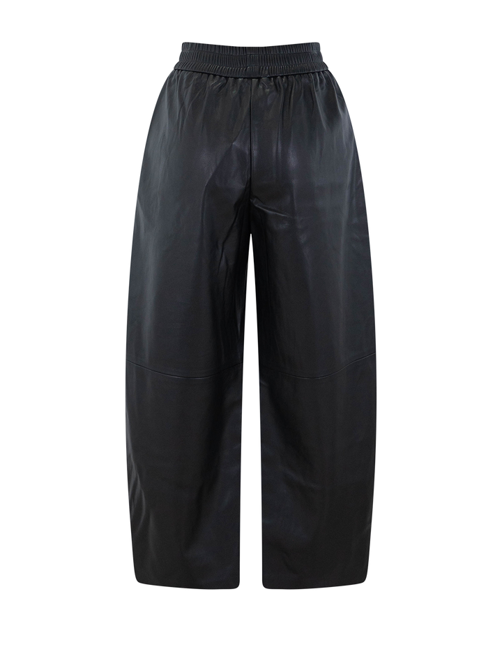 just faux leather pant in noir