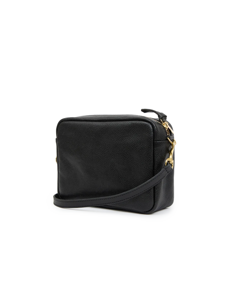midi sac in black petit caviar