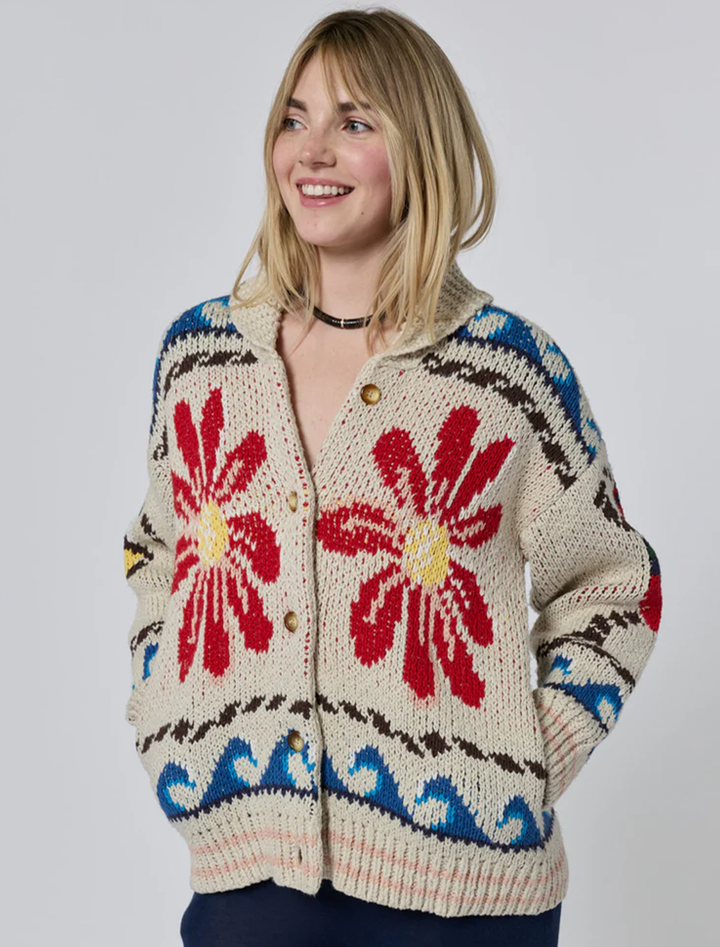 harbor bloom cardigan in ivory