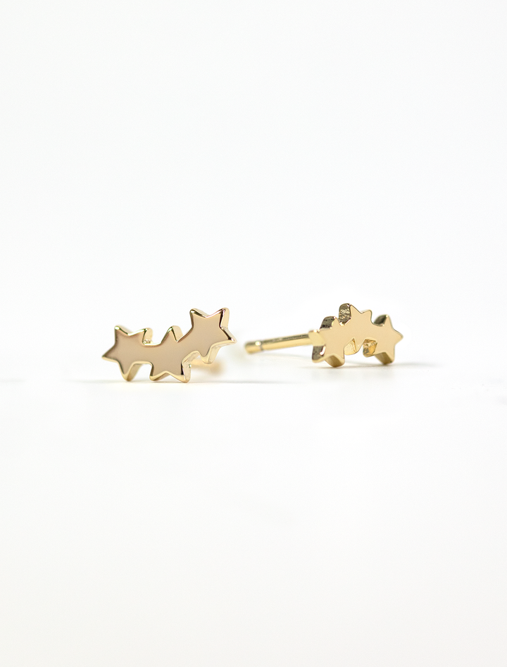 petite falling star studs