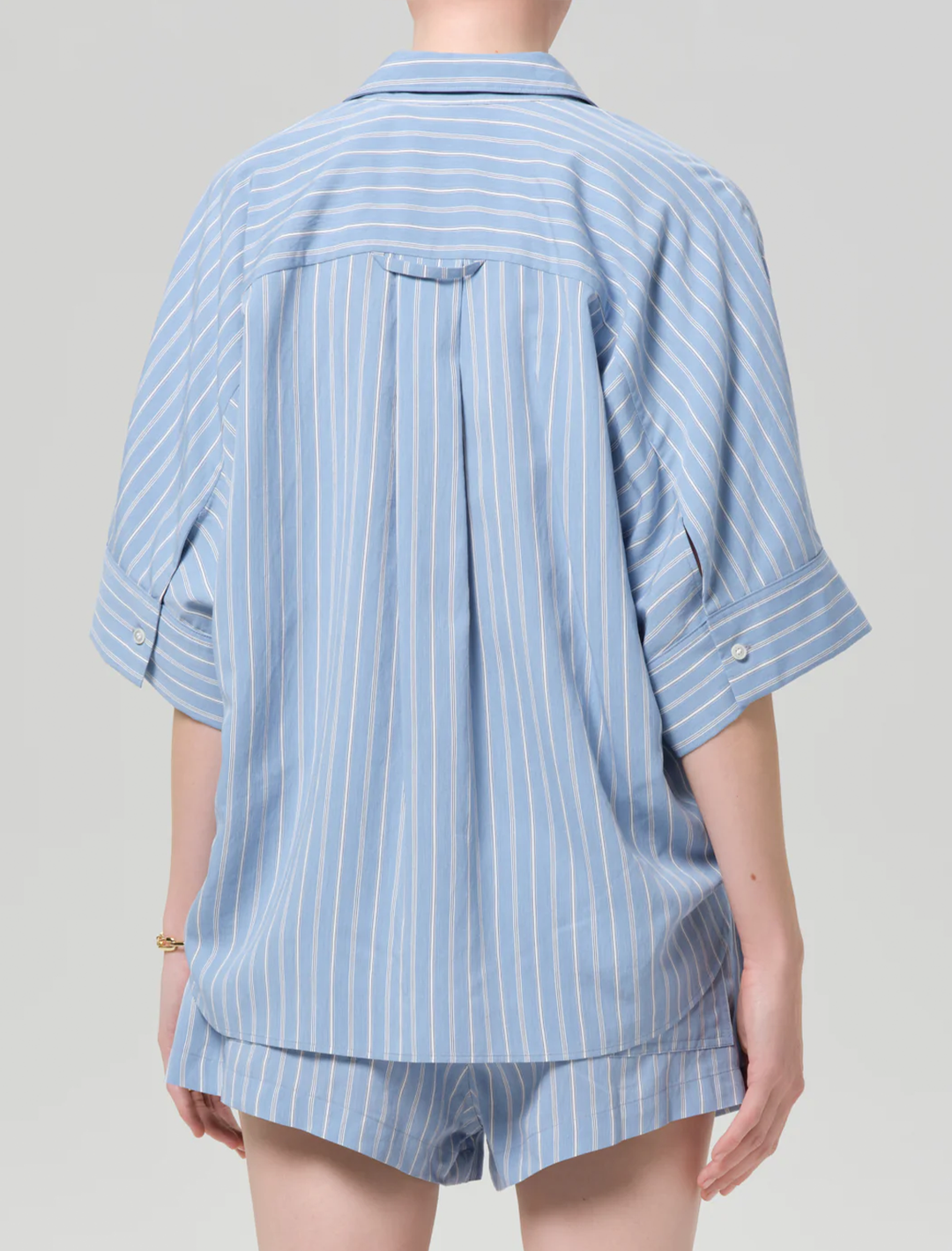 claire origami shirt in capri stripe