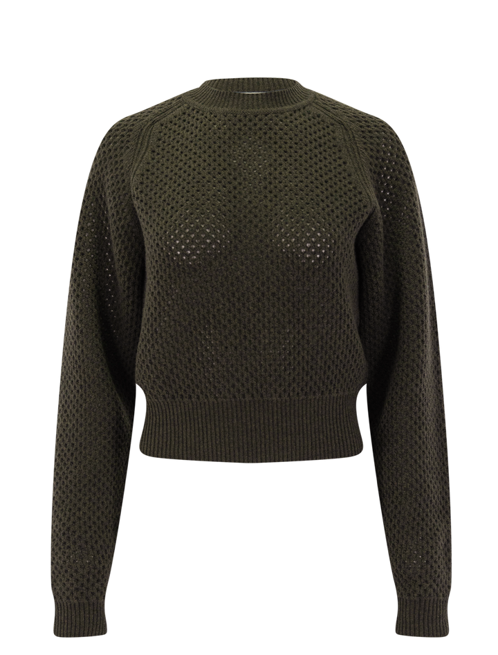 ronan knit pullover in militaire