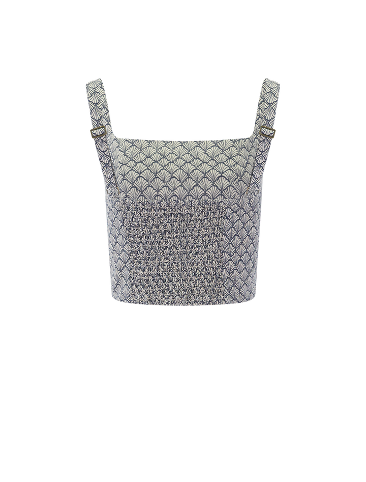 zoe hemp tank in navy sea shell