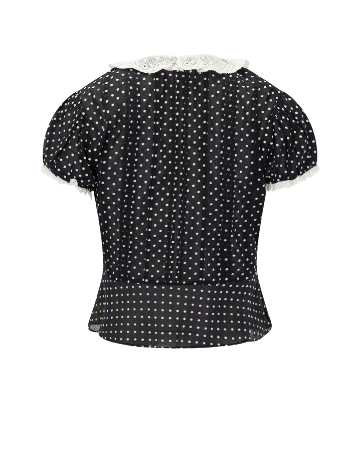 orella top in noir dot