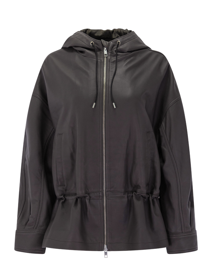 gondola leather jacket in earth
