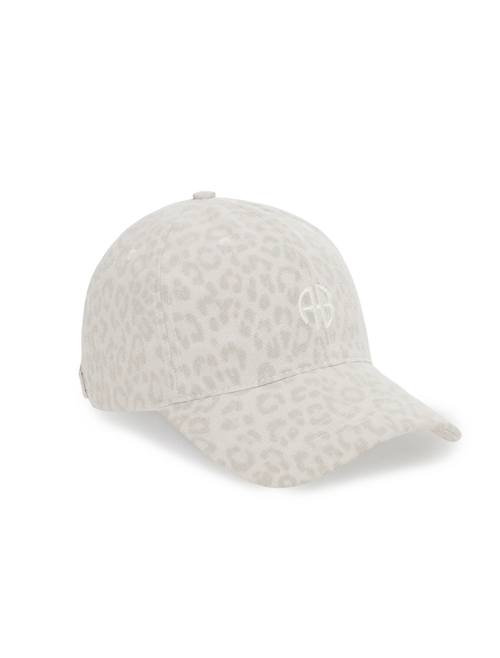 jeremy baseball cap in washed white leopard