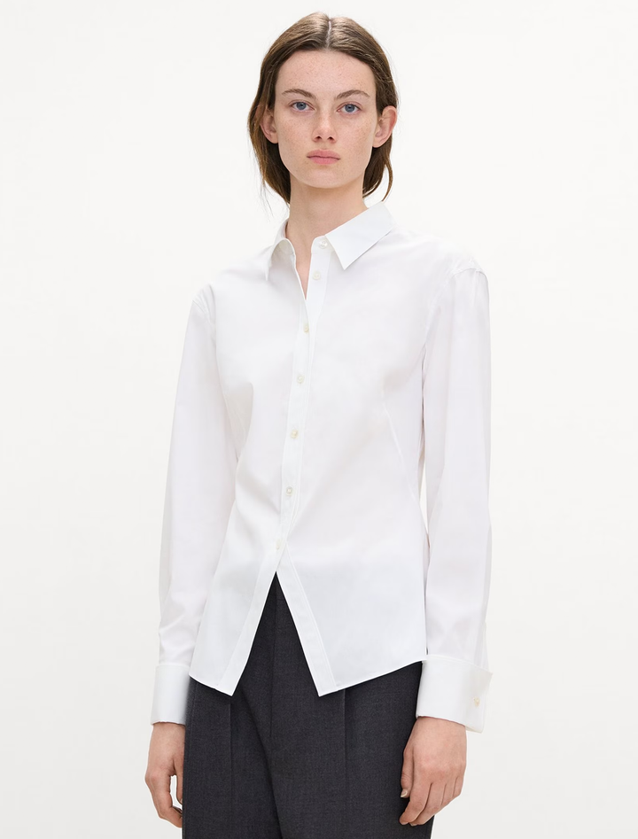 cutaway shirt in white