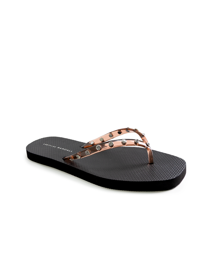 taryn jelly flip flops with rhinestones