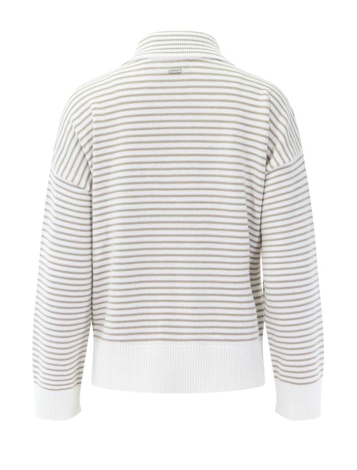 aylesby knit jumper in cloud and sand stripe