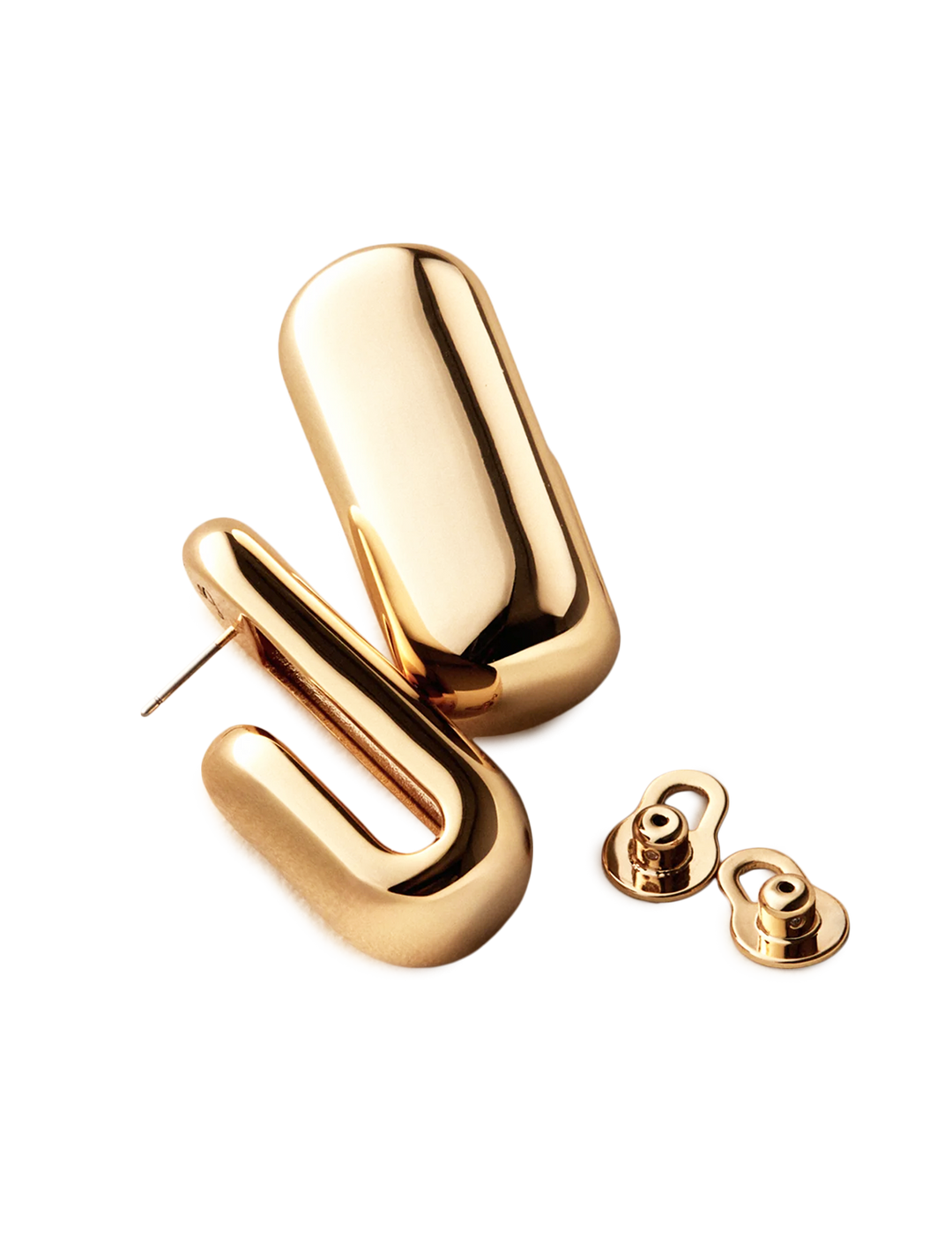 large leon earrings in gold