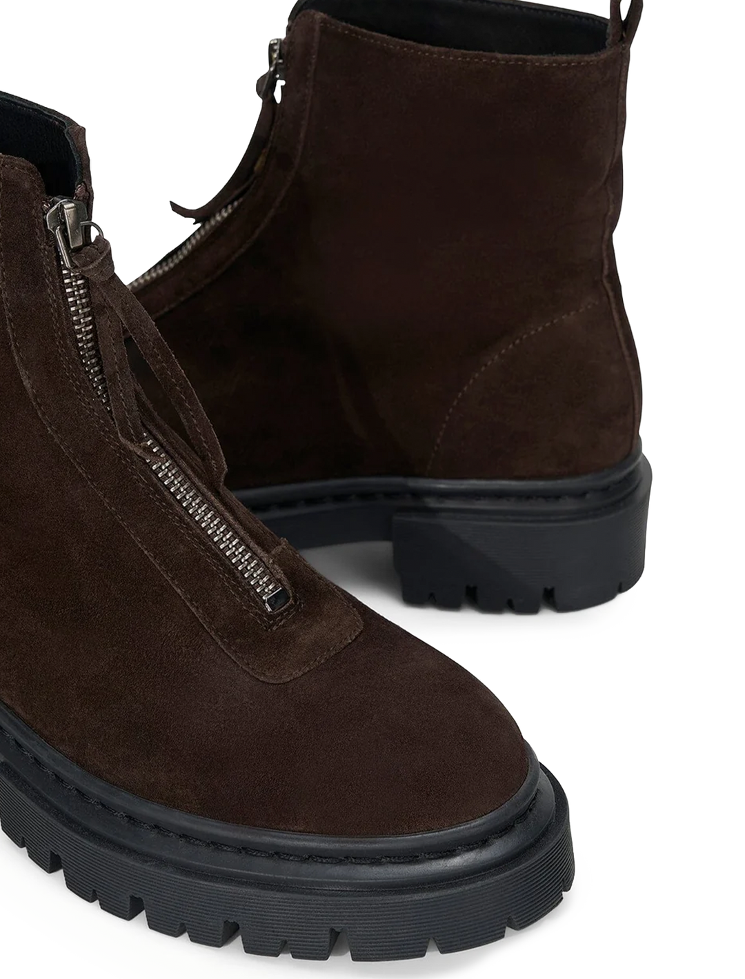 miles zip ankle boot in espresso distressed