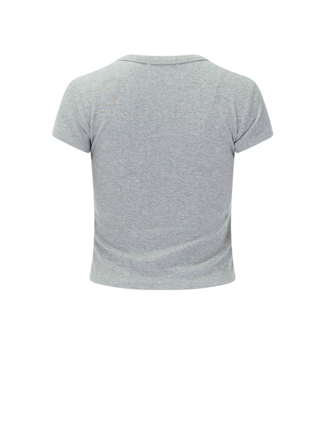 lexi rib crew tee in heather grey