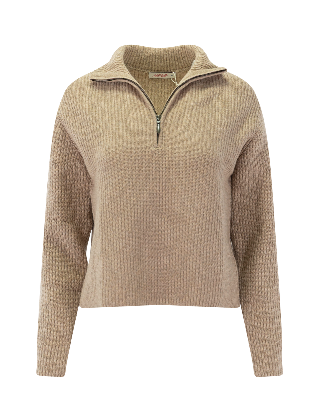 chalet quarter zip sweater in camel