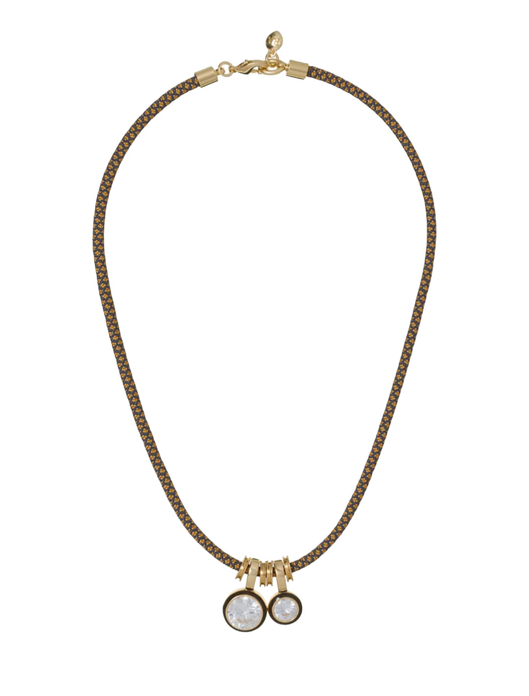 the cubic double drop cord necklace