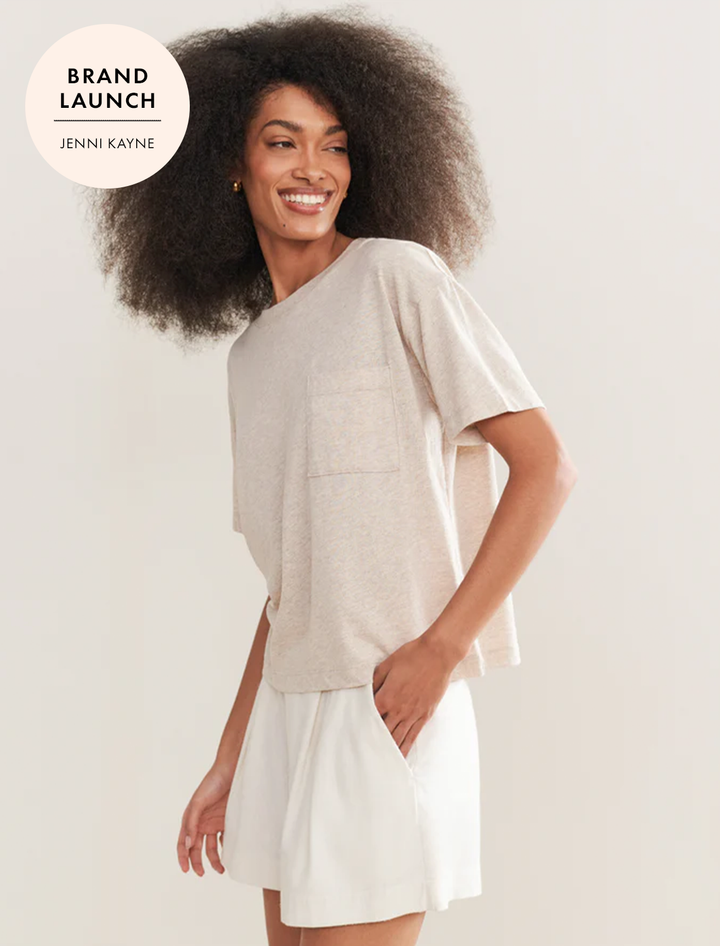 vintage pocket tee in oatmeal