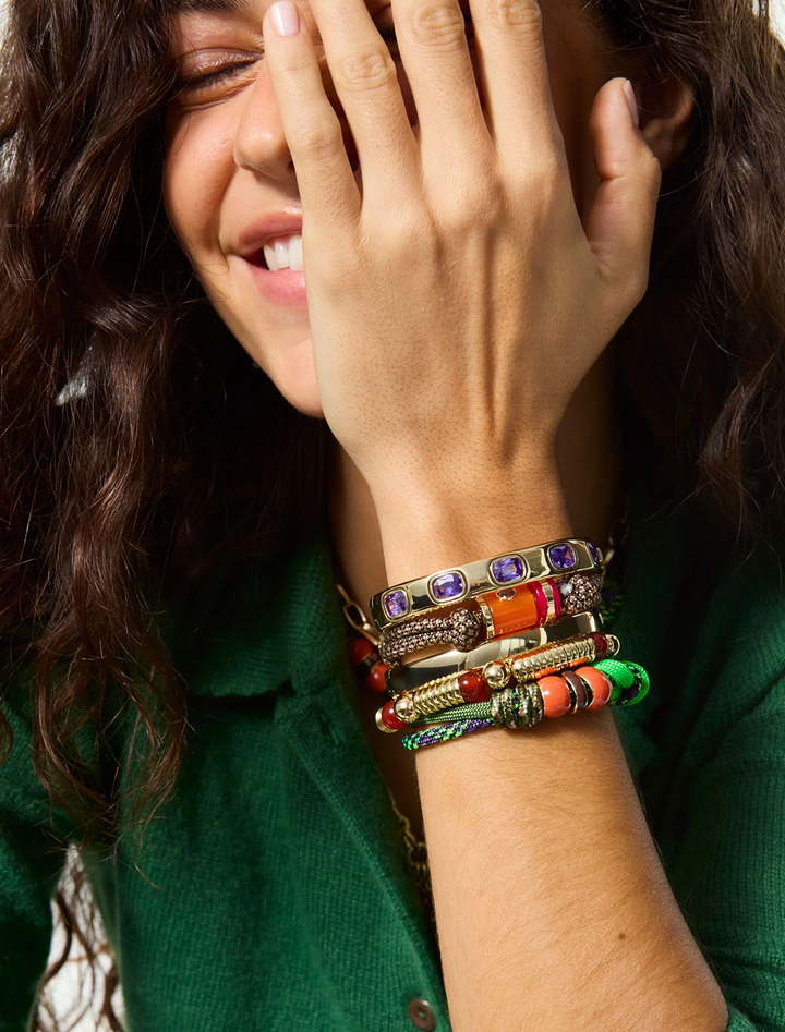 the super size happy cord bracelet in seagrass
