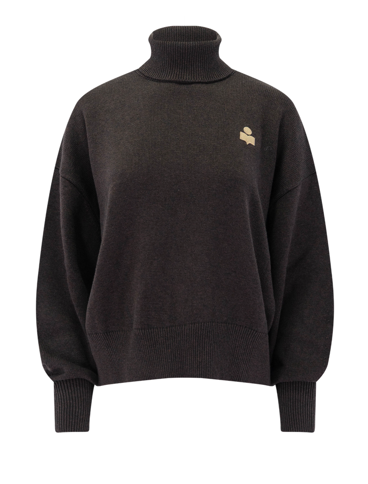 nasha turtleneck sweater in chocolate