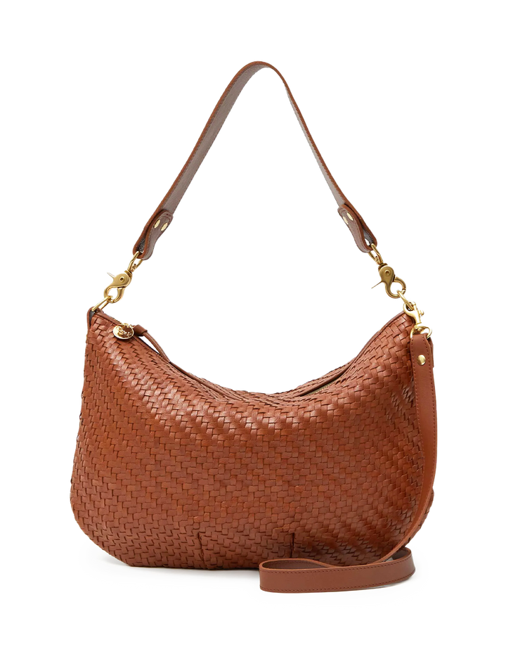 moyen messenger in hazelnut woven zig zag