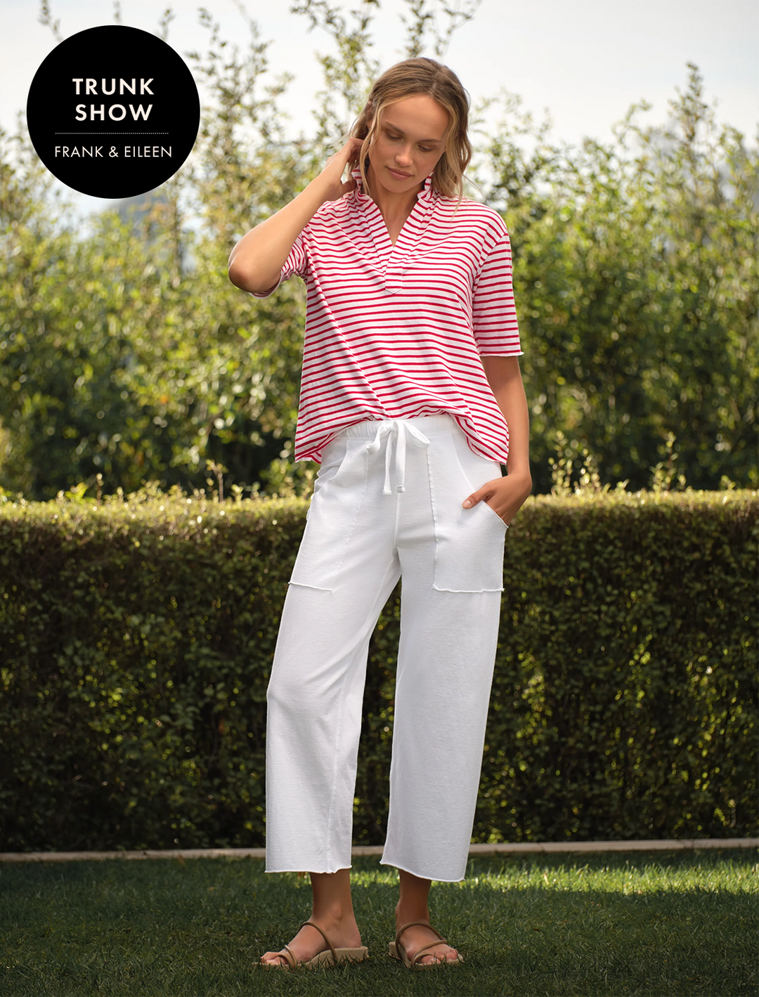 penny patch pocket sweatpant in white