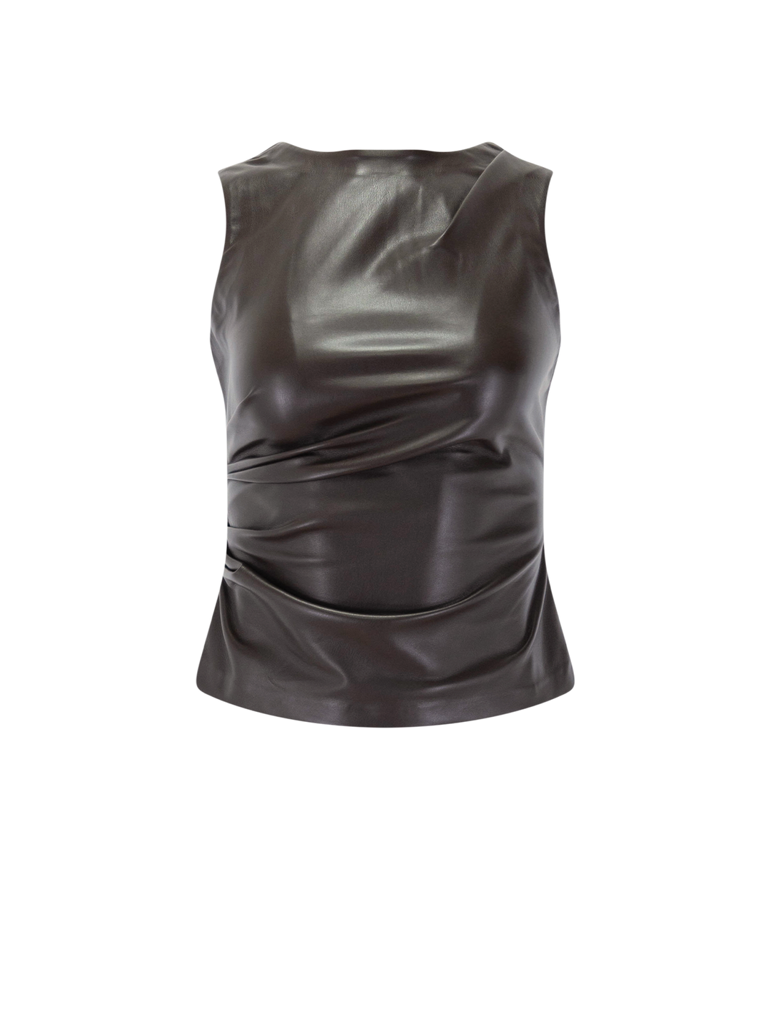 the meg top in dark chocolate