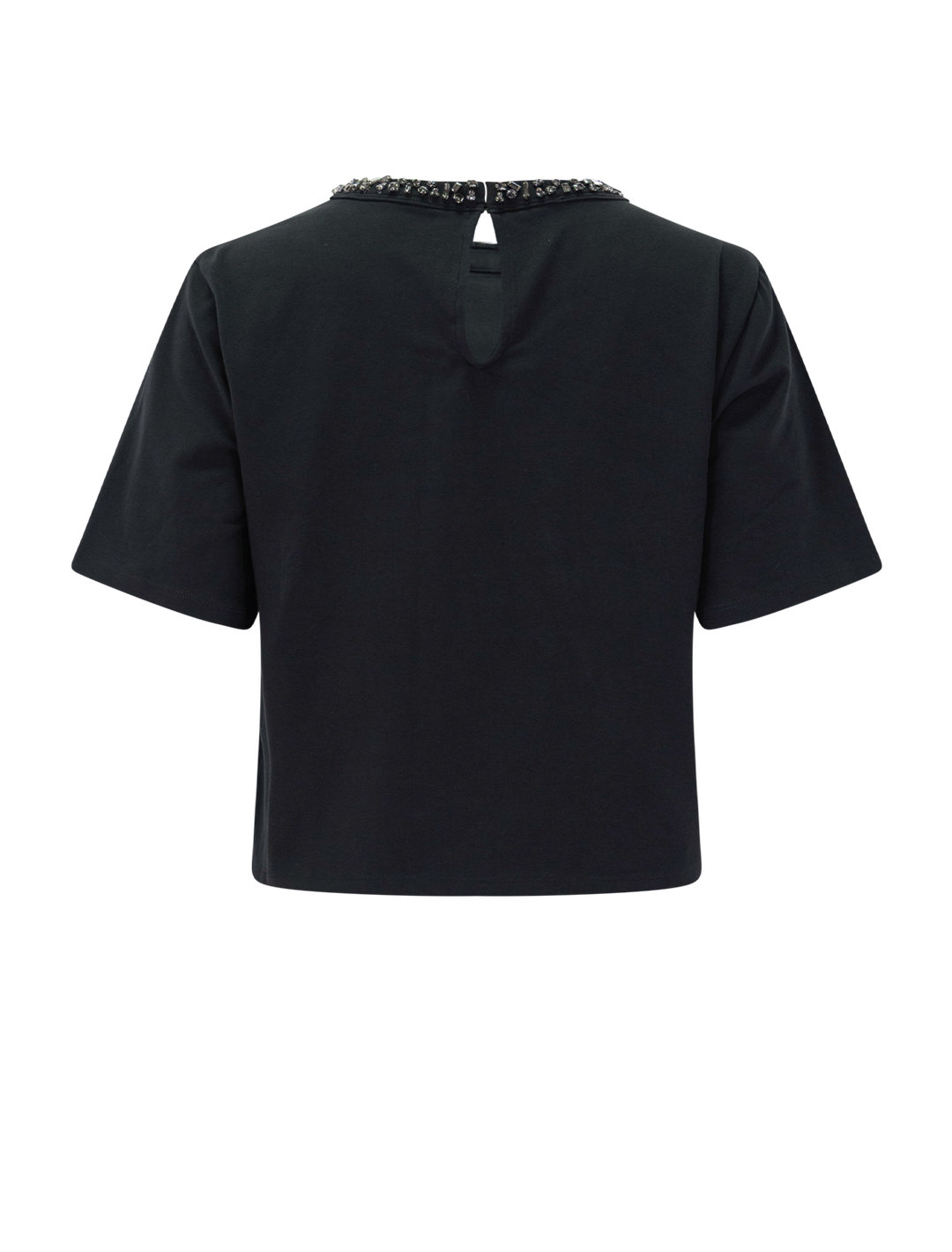 sebastian jewel neck tee in black