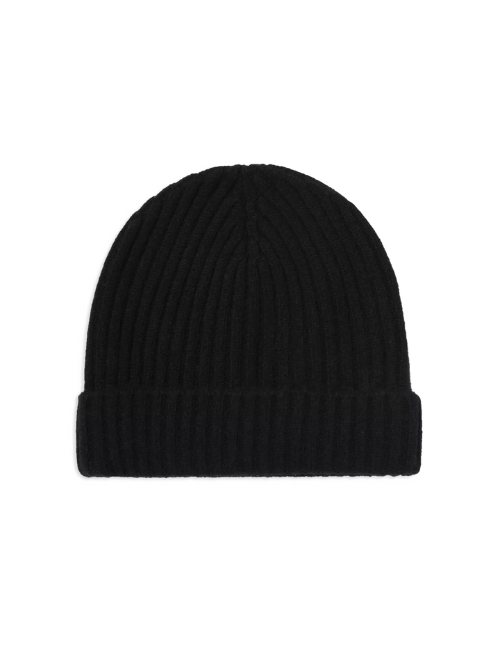 cashmere beanie in black