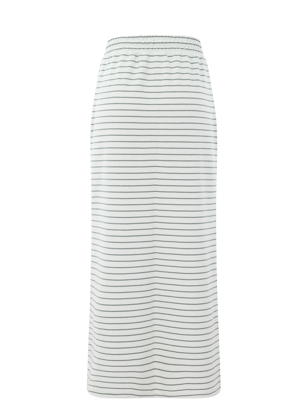 kennedy stripe skirt in pale oak and eucalyptus stripe