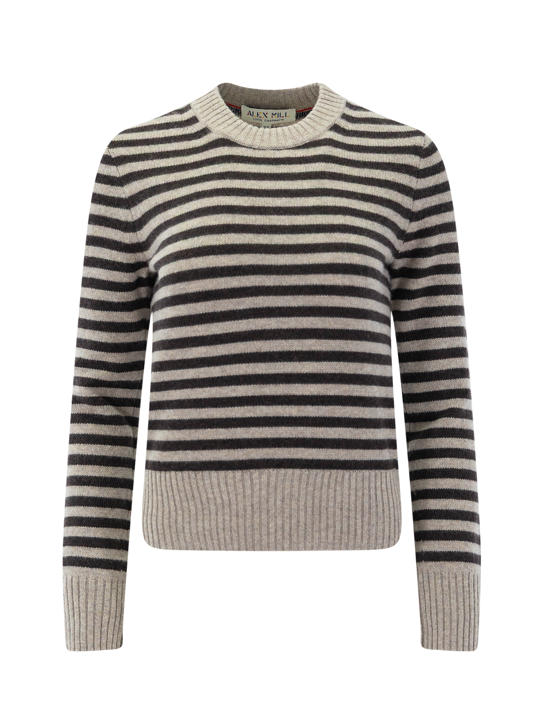 marais cashmere sweater in espresso stripe