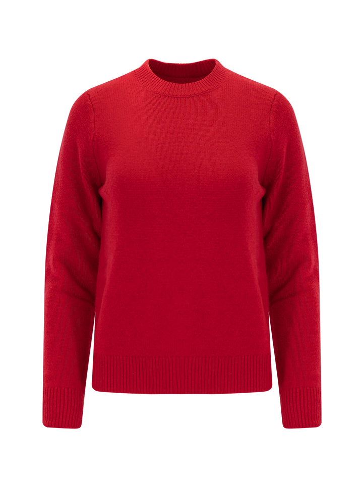 woodhouse wool-cashmere blend jumper in crimson