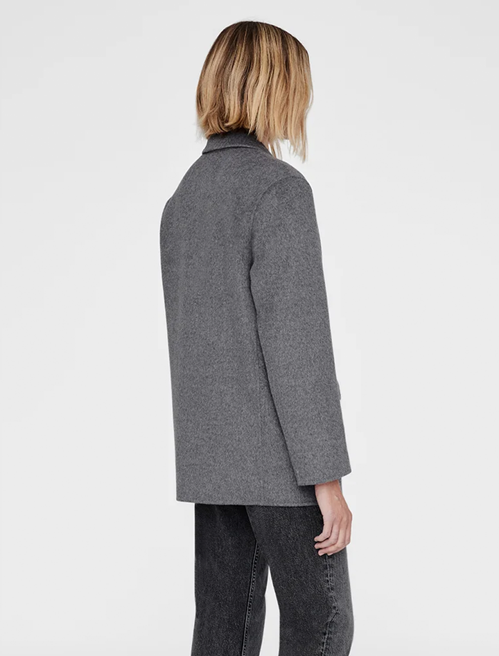 quinn cashmere blend blazer in heather grey