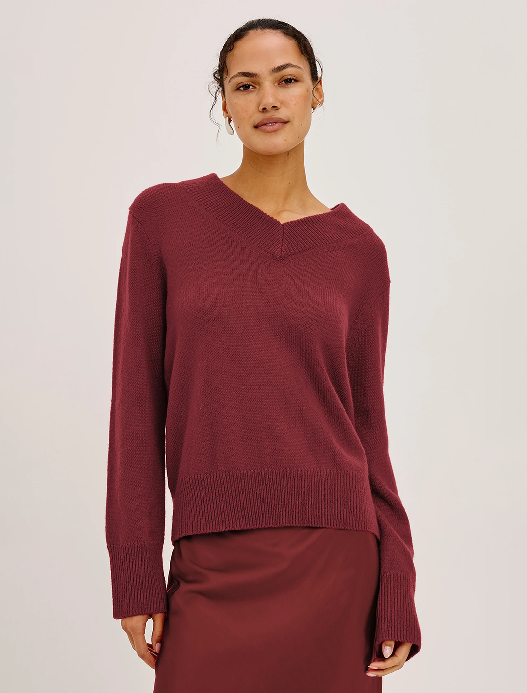 lidya sweater in crimson