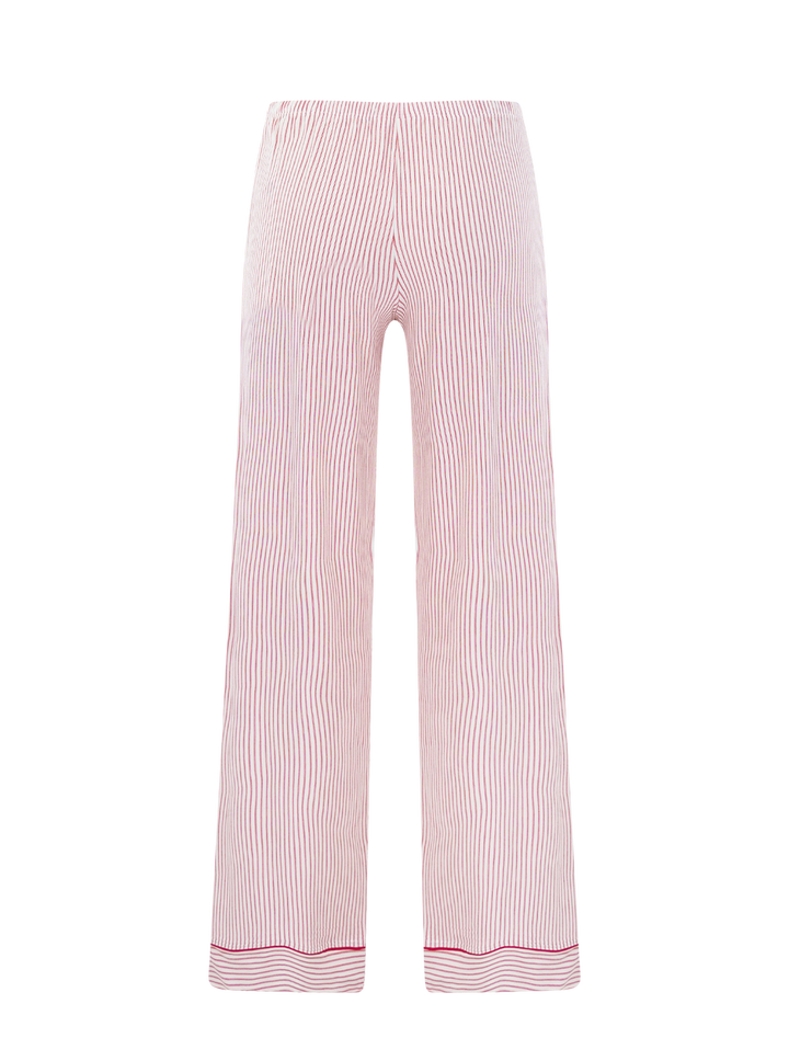 gisele pajama set in holly red stripe print